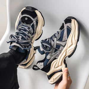 Zapatillas Chunky para Hombre, de Caña Baja, con Forro de Malla, Diseño de Bloques de Color, Tacón de Plataforma, Calzado Deportivo Casual - Product Image 4