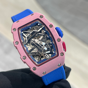 new styleColorful Tonneau Hollow Skeleton Mechanical <b>Watch</b> Multicolor <b>Case</b> Luxury Rubber Strap Sport Automatic Waterproof <b>Watch</b> - Product Image 6