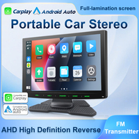 SEMAITU 7 ''Portable écran tactile voiture stéréo sans fil Apple Carplay Android Auto Non-Air-Gap Transmission FM toutes les voitures 1 an