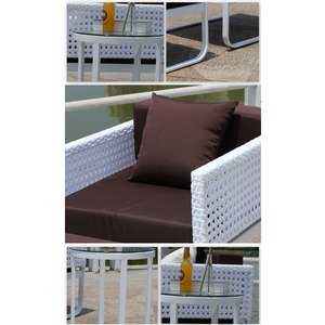 เก้าอี้นอนกลางแจ้งพร้อมหนังวีแกนกันน้ำและฐานอลูมิเนียมชุบผิวทนทาน - Product Image 1
