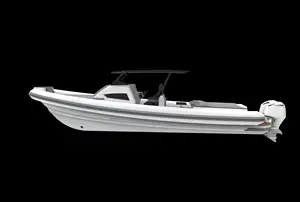 Aluminio deporte 38 pies profundo V casco Hypalon/Pvc/Orca Rib 1150 barcos inflables con plataforma de natación