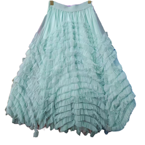 Nouvelle jupe décontractée pour femme, taille haute, à carreaux, droite, respirante, en tissu non tissé imprimé par transfert thermique, 100 % coton, anti-plis - Product Image 1