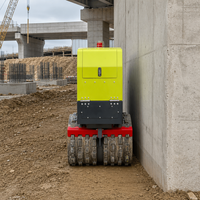 Compacteur vibrant à rouleaux doubles de 1,8 tonne, conforme aux normes EPA et CE, portée de contrôle de 50 m, pour le marché mondial