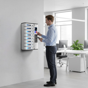 Gabinete de Carga de Pared Color Negro para Café <span class=keywords><strong>MIA</strong></span> Pre, Casillero de Carga para Teléfonos Móviles con 5 Idiomas Personalizables para el Mercado Global - Product Image 5