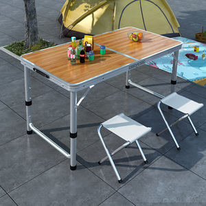 Portable Folding Table Aluminum Rectangular Outdoor Camping Picnic Use - Product Image 2