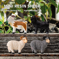 Miniatur-Merino-Schaf-Figuren Realistische Bauernhof-Tierfiguren Plastik-Schaf-Spielzeuge für Geburtstag Weihnachten Geschenk