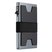 Dompet RFID Anti-maling Custom Print 2023, Tipis, Aman, Penjepit Uang Pria, Penahan Kartu dari Aluminium Alloy dengan Klip Logam