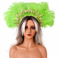 Couronne de plumes tendance pour accessoire de coiffure, idéale pour costume de showgirl de Vegas, séance photo, performance sur le podium, drag queen, et stylisation de troupe de danse