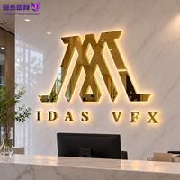 Letrero Comercial LED Personalizado, Letrero Retroiluminado LED de Acero Inoxidable con Espejo Dorado 3D para Spa de Belleza y Peluquería de Lujo