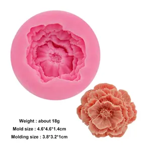 Rose Flower Fondant Silicone Mold Eco-Friendly Non-Stick 1 Piece DIY <strong>Sugar</strong> Craft <strong>Cake</strong> Clay <strong>Decoration</strong> - Product Image 5