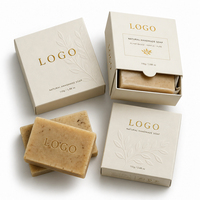 Boîte à savon pliable écologique avec fenêtre transparente pour savon fait maison, parfum, cosmétiques