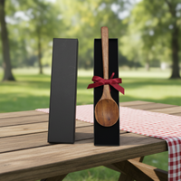 Cuillères en bois personnalisées avec gravure de logo, cuillères à mélanger, à remuer, à déguster, à long manche ovale, pour la cuisine