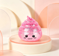 Jouet Squishy Caca Pailleté Non Toxique en TPR, Balle Anti-Stress à Remontée Lente, Cadeau Nouveauté Farce pour Enfants et Adultes