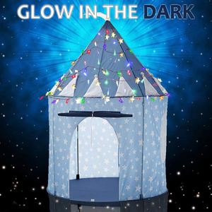 Nouveauté : Château gonflable pour enfants qui brille dans le noir, tente de jeu intérieure pour tout-petits avec lumières étoiles - Product Image 2