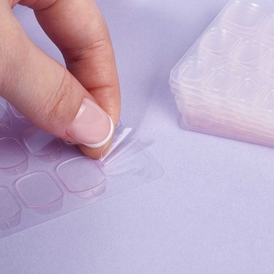 BTArtbox 30 pièces 10 feuilles autocollants transparents en gel pour faux ongles, adhésifs pour ongles à presser - Product Image 4