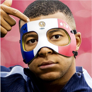 Masque pour les yeux HLC <span class=keywords><strong>ACC</strong></span>, nouvelle tendance, drapeau français européen, coq, Halloween, cosplay, masque de mascarade pour les fournitures de fête à thème football - Product Image 6