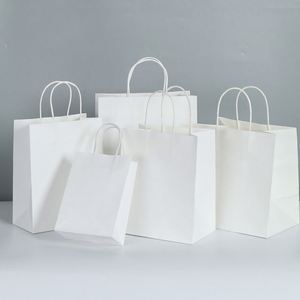 Sacs en papier kraft biodégradables et écologiques pour restaurants, avec logo personnalisé imprimé, gaufrés, recyclés, pour supermarchés - Product Image 1