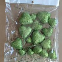 Poudre à paillettes en forme de cœur pour décoration de gâteau de Noël, 20 pièces par paquet, 2cm, 2.5 cm, 3cm, 4cm