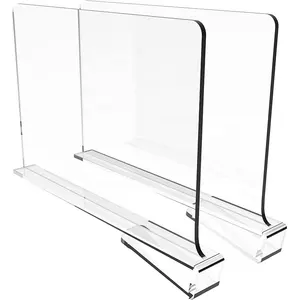 Phân vùng Kệ hệ thống không khoan yêu cầu Acrylic Kệ ngăn cho tủ quần áo, kệ sách treo kệ