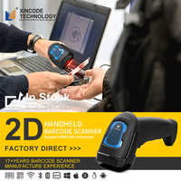 Escáner de Códigos de Barras Xincode 1D y 2D, Lector de Códigos QR, Pistola de Escaneo Inalámbrica para Inventario, Lector de Códigos de Barras con Cable USB