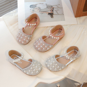 Chaussures de princesse pour filles, nouvelle collection été, version coréenne, semelle souple, sandales de princesse à la mode avec perles, princesse de l'eau - Product Image 2