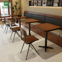 Meubles de restaurant et de café modernes, écologiques, non pliables, de style commercial et industriel, tables à manger, chaises, ensembles de canapés, banquettes en bois