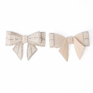 Nouvelles décorations pour chaussures à talons hauts en forme de nœud 3D en perles et strass, accessoires DIY pour femmes, vente directe usine - Product Image 4
