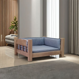 Nachhaltiges Hundebett und Katzenbett aus Holz im schlichten Design für Haustiere - Product Image 1