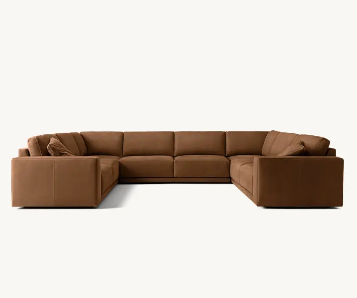 amerikanischer stil sofa-sets wohnzimmer möbel großes leder geteiltes sofa