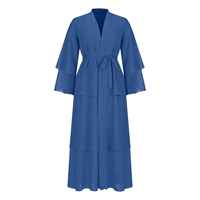 Nouvelle Abaya Plissée Personnalisée Modeste pour Femmes Musulmanes, Manches Longues, Toutes Saisons, Taille Naturelle, Respirante, Collection 2026