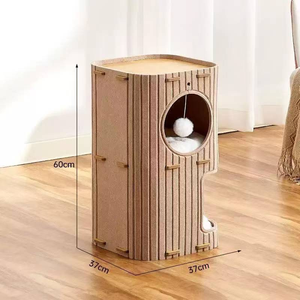 Cama para Gatos Moderna, Clásica, <span class=keywords><strong>de</strong></span> Lujo, Duradera y Multifuncional, Nido para Dormir, Fibra Química <span class=keywords><strong>de</strong></span> Poliéster, Cartón, Reductor <span class=keywords><strong>de</strong></span> Sonido, Antiarañazos - Product Image 3