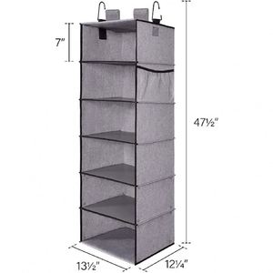 High Quality Foldable Closet Organizer Rack Hanging <b>Hook</b> Multipurpose Storage Bags Basket Wall Decor for Wardrobe Storage - Product Image 2