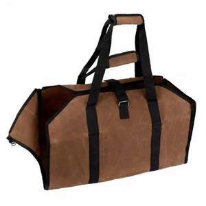 Sac de transport pour bois de chauffage gratuit, toile, porte-bois durable, pochette de rangement, et fournitures de camping en plein air - Product Image 5