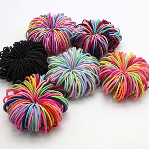 100 élastiques colorés pour cheveux d'enfants, sans danger, petits élastiques pour filles, attaches douces pour cheveux de filles et enfants - Product Image 1