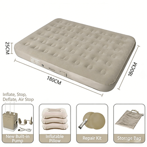 Matelas pneumatique pliable léger et portable moderne pour la maison, l'extérieur, le parc, résistant à l'<span class=keywords><strong>eau</strong></span>, capacité de 600 lb - Product Image 6