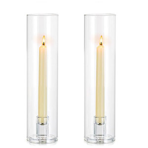 Clear Wedding Christmas Cylinder Glass Candlestick <strong>Holder</strong> Centerpiece <strong>Windproof</strong> Glass Tube Taper <strong>Candle</strong> <strong>Holder</strong> - Product Image 1