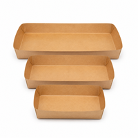 Plateau alimentaire jetable en papier kraft Cloudbri 11oz 5 pouces (5x5 pouces) pour la restauration, les plats à emporter, les salades de fruits et les emballages de snacks