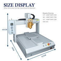 Distributeur automatique de colle thermofusible à station unique de 30 ml, machine industrielle multi-matériaux avec contrôle PLC