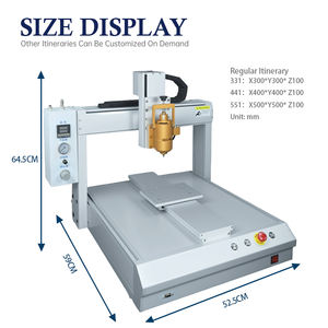 Distributeur automatique de colle thermofusible à station unique de 30 ml, machine industrielle multi-matériaux avec contrôle PLC - Product Image 4