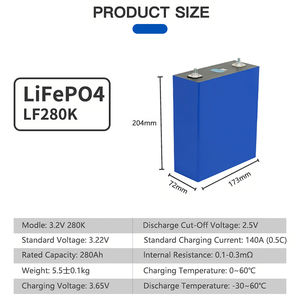 Batería de almacenamiento de energía solar prismática de iones de litio, batería de 10000 ciclos, 3,2 V, LiFePO4, 280Ah, 314Ah - Product Image 5