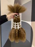 Vente en gros de cheveux humains ondulés à double tirage en vrac 30 # extension de tresses bohème tressées gitane
