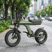 Vélo électrique à pneus larges de qualité supérieure, cadre en acier à haute teneur en carbone de 16 pouces, batterie amovible, finition effet glace craquelée, vélo électrique de banlieue pour adultes