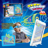 Tableau de Dessin 3D Magique DIY, Tableau à Gribouiller Coloré avec Lumière pour Enfants, avec Lunettes 3D P12B149