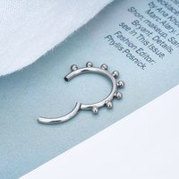 Bague segmentée articulée en titane G23, style punk tendance 2025, avec 7 billes, pour piercing corporel, idéale comme cadeau de mariage ou de fiançailles orthodoxe