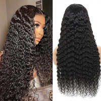 Alibaba achats en ligne clj HD dentelle fermeture péruvienne 5X5 vague profonde perruque cheveux vierges naturels pour femme