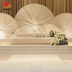 Event luxurious Portable Round White Metal Arch <b>Backdrop</b> With Fabric Cover DIY <b>backdrop</b> for Wedding Stage <b>Backdrop</b> Decoration - Product Image 5
