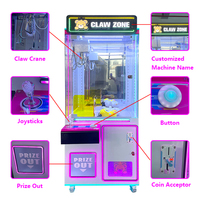 Machine à griffes personnalisée pour la création de jeux d'arcade, avec conception gratuite, fonctionnant à monnayeur, mini machine à griffes pour jouets en peluche