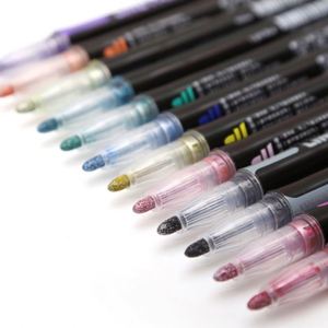 Marcador Fluorescente de Doble Línea Metálico Brillante con Contorno Autoadhesivo para Pintar - Product Image 3