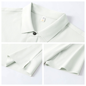 Polo sin costuras <span class=keywords><strong>de</strong></span> seda helada para hombre al por mayor, <span class=keywords><strong>de</strong></span> secado rápido, transpirable, <span class=keywords><strong>de</strong></span> nailon y elastano, ideal para golf, negocios o entrevistas <span class=keywords><strong>de</strong></span> <span class=keywords><strong>trabajo</strong></span>. - Product Image 3