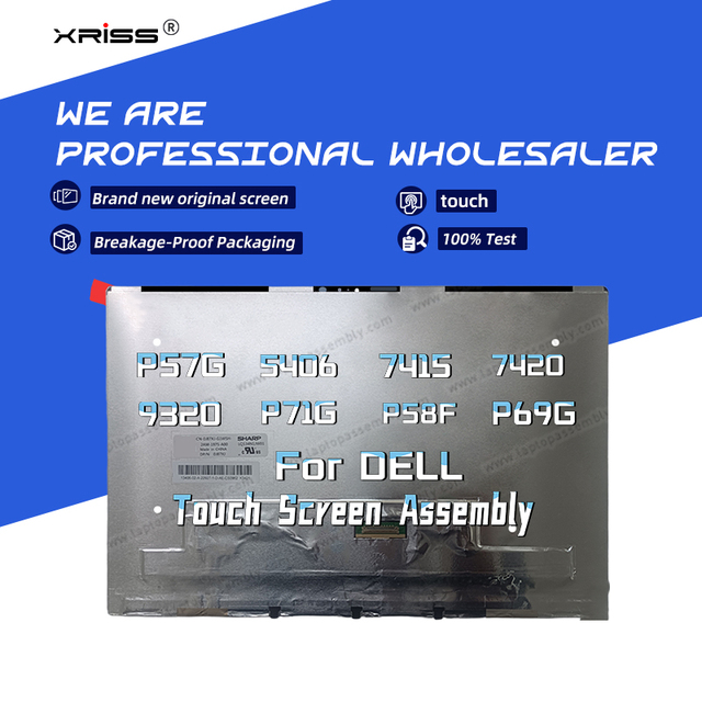 Wholesale New 13.4" TFT LCD Touch Screen Digitizer Assembly Replacement for DELL XPS 13 9315 P161G With CE